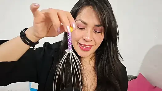 Gıdıklıyor hissetmek için asmr cranial masajı