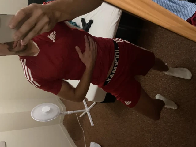 Soccer boy teasing and jerking. Bi guy Levi