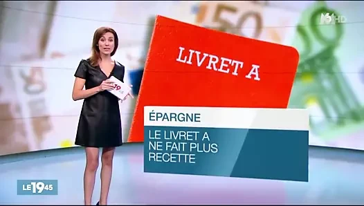 Marie-ange casalta, siyah deri kısa elbise