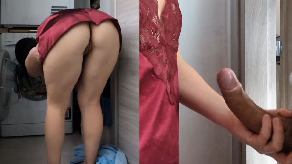 Üvey anne çamaşır makinesine sıkışıyor, üvey oğlu