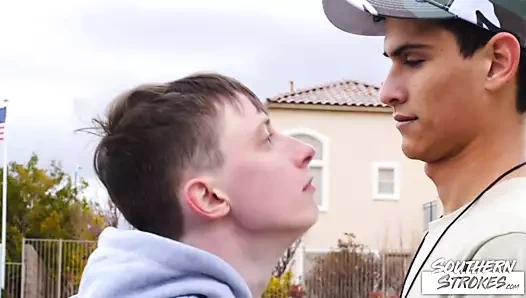 Southernstrokes eşcinsel justin çapraz ve jackson wright eyersiz