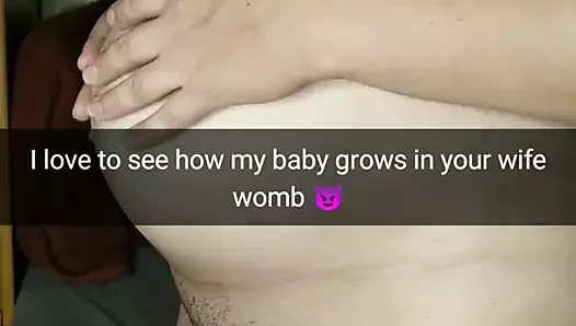 Kocaman hamile göbek ve sağma göğüsler-karın sonra hile