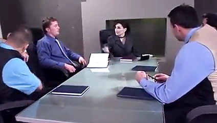 Gang Bang Massive Facial cumshot for a nice business Babe