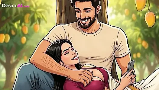 Mango-besitzerin hämmert die muschi des indischen mädchens, bis sie sahnt - AI erzeugt