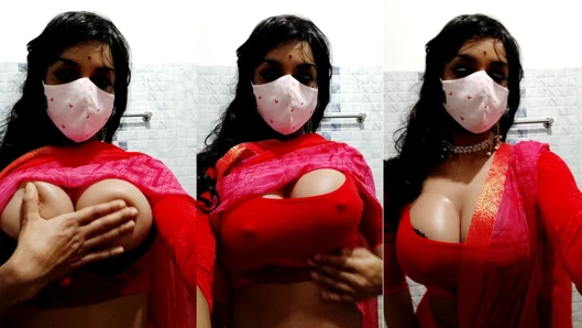 Kırmızı sari travesti: anushka