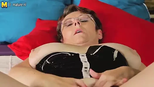 Olgun okul öğretmen oynama ile ona eski am