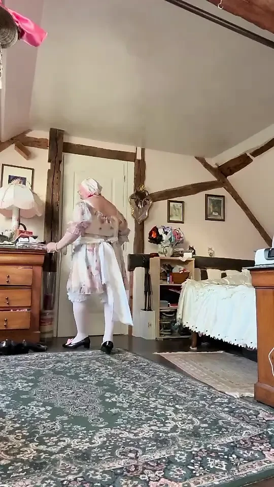 Dressed in a babydoll dress for the day