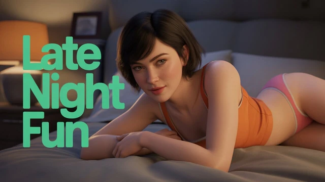 Evde tek başına eğleniyor