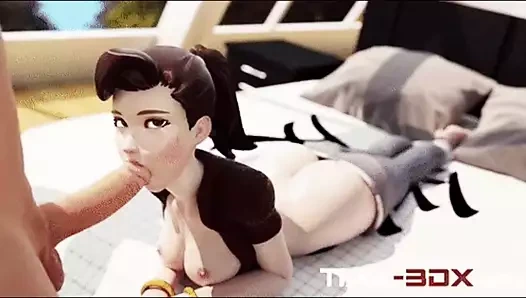 Dva gırtlağına kadar alırken yoğun göz teması kuruyor