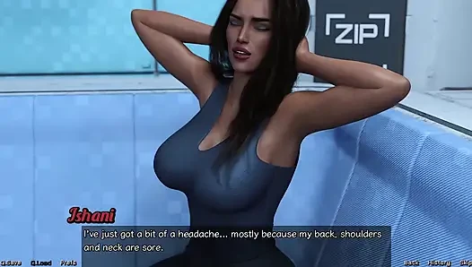 Uzayda mahsur kaldı - büyük memeli Hintli orta yaşlı seksi kadın masaj yaptırırken inliyor