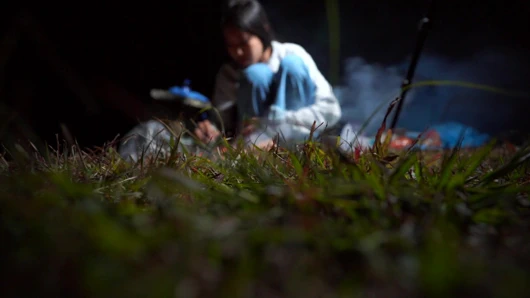 Çadırda halka açık kamp seksi