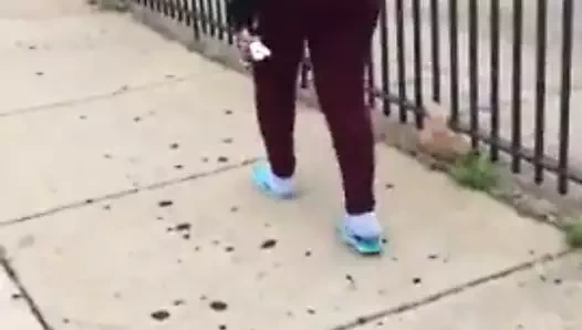 Sonunda beni yakaladı şişman bir kıçlı Etiyopya üvey anne.