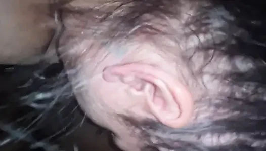 Толстушка скачет на моем лице, межрасовое развлечение 69