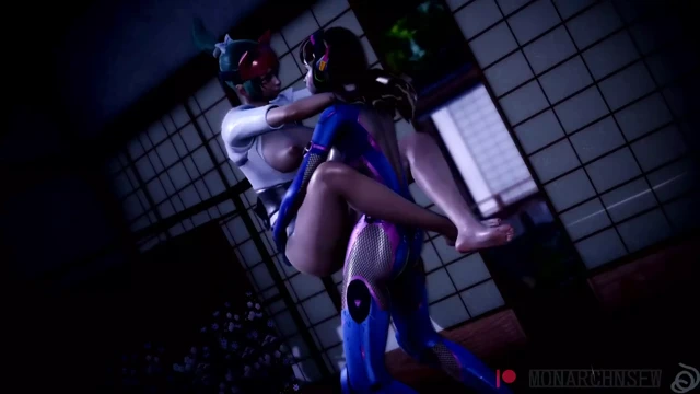 Overwatch d va&kiriko lezbiyen götünü amını parmaklıyor monarchnsfw (sesli animasyon) 3d hentai porn sfm