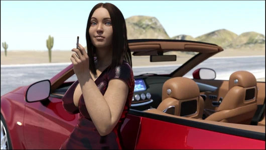 Luna herkesin içinde yaşlı bir adama göğüslerini gösteriyor