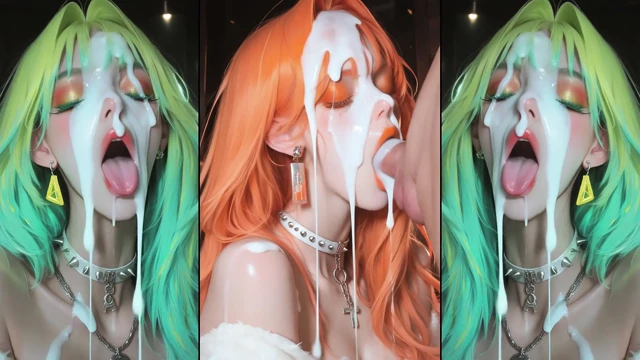 Bölüm 2: Anime karakterleri yüzlerini tamamen dölle kaplıyor.