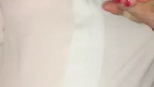 Cum üzerinde kız arkadaşı bluz