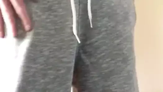 He jerks his uncut cock