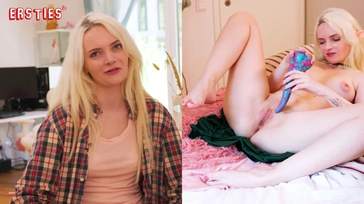 Ersties - Blonde gamer gets tentacle in her fantasy outfit