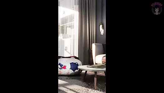 Seksi genç kız kovboy kız + fışkırtıyor