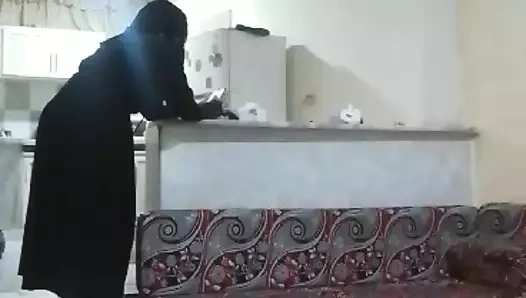 Kız öğrenci ola sha bir Arap trans garson