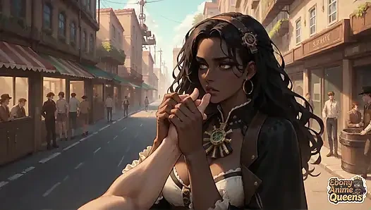 Bu steampunk xxx'te kavurucu siyah kraliçe muhteşem ve doyumsuz!