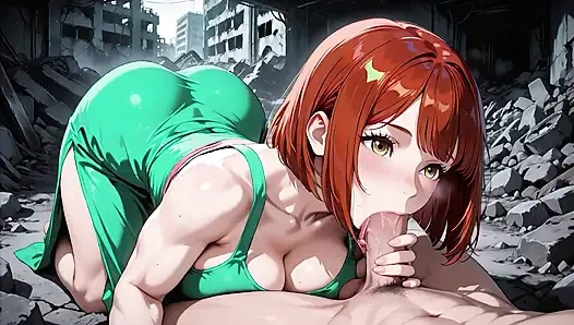 Kızıl saçlı anime kız mahvolmuş fabrikada sert sikiliyor - büyük götüne döl damlıyor