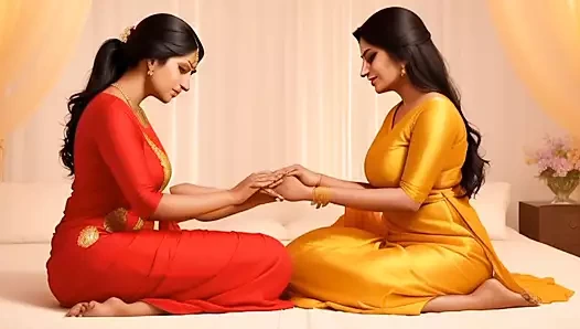 Hintli kızı çok ıslak amcıkla sikiyorum Yüz sikişi ve döl yeme. Onun büyük yarağını siktiğim için mutluyum.