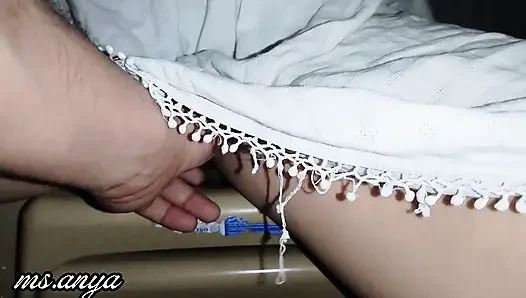 girlfriend not wearing panties outside and i play her pussy.