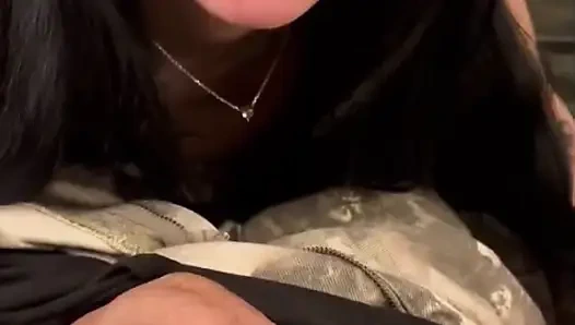 A delicious cumshot on her slut face