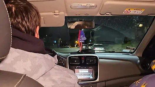 A double blowjob in my friend's car DIRTY MORBID GIRLS