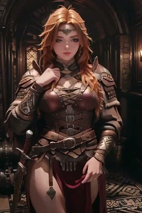 Kırmızı kraliçenin epik yolculuğu! Gotik salondaki soğuk güzellik, ağır zırh altında tembel bir savaşçı mı?