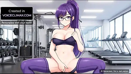 Sexy Gym Woman ydmyker deg og ler av mislykkede treningsøkter på treningsstudioet og gir deg femdom-ordrer og runkeinstruksjoner JOI