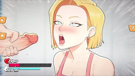 Android 18 Gears Deep - Android 18 Krillin'i Kuru Bırakıyor