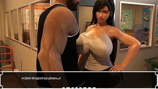 Tifa'nın karanlık cenneti: adam kız arkadaşının büyük zenci yarağını yalayıp yüzüne boşalmasının porno videosunu izliyor ep.20