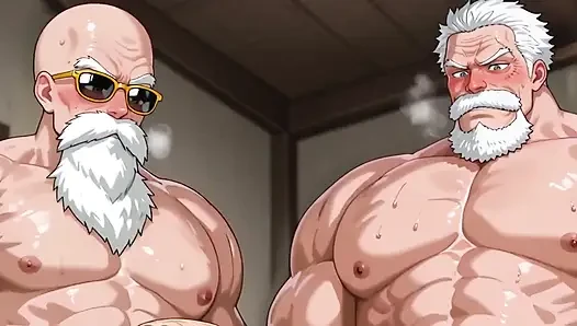 Garp (op),roshi (db),ve marin (mdd) (iki erkek bir kadın)