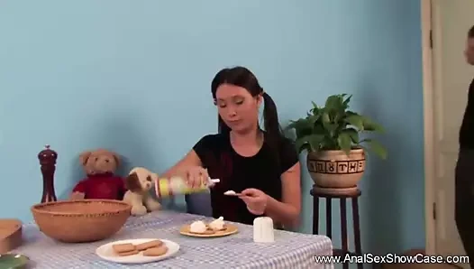 genç kız alır analized