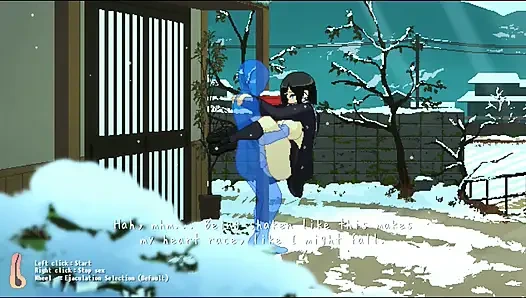 Hentai oyunu - büyük memeli bebek soğuk havada sert seks
