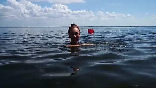 Volga-river'da yüzme
