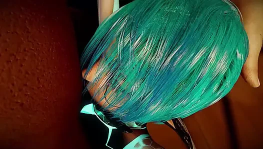 Seksi bir robot kızın yüzünü sikiyor