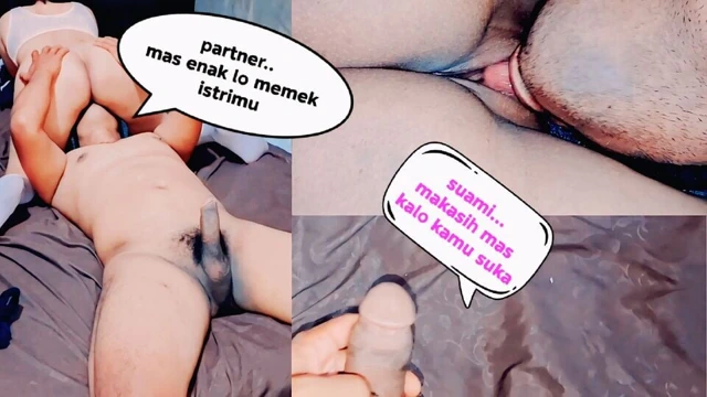 Indonesia threesom. Licking a friend's wife's pussy in front of her husband, while her husband just shuffles his cock and is busy videoin