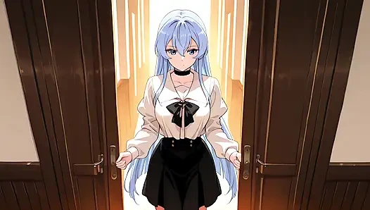 Esdeath je došla kupiti novo seksi donje rublje i zabaviti se s ružičastim dildom. Esdeath Hentai Cosplay