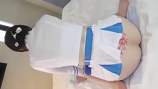 Mayu no57 cosplay, tıraşlı, gırtlağına kadar alma, anal yalama, fışkırtma, sperm içme pr