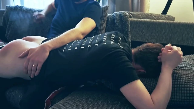 Amateur Boy Gets His First Spanking