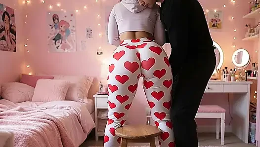 Uncle Pressing His Petite Big Ass Niece on the Chair