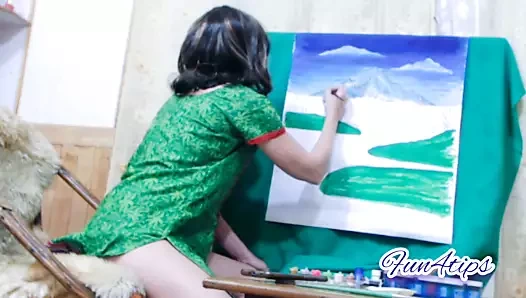 Seksi sanatçı kamerada yaşıyor