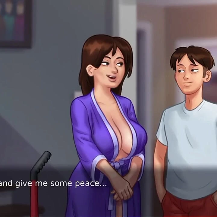 Orta yaşlı seksi üvey anne şaşırdı!! Onu arkadan.