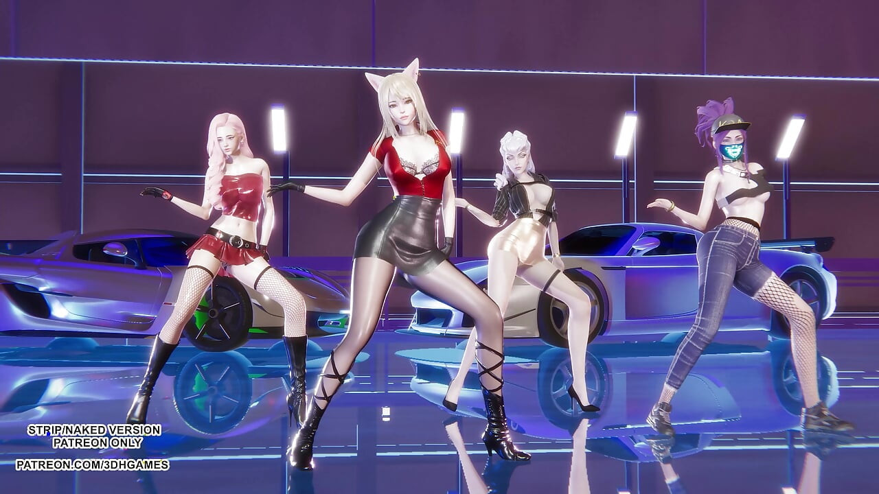 MMD Blackpink - Ahri Seraphine Kaisa Evelynn Sexy Kpop Dance League of Legends KDA'yı kapat