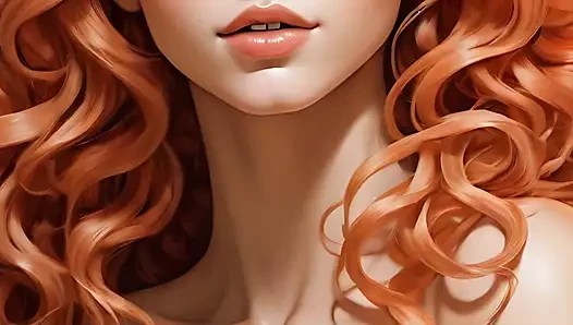 Lustrender çizgi roman tarzı çıplak elf kız slayt gösterisi - seksi ai fantezi elf amcık ve memeler