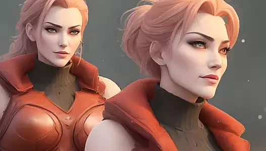 Seksi dağ hatunları 3 boyutlu animasyon